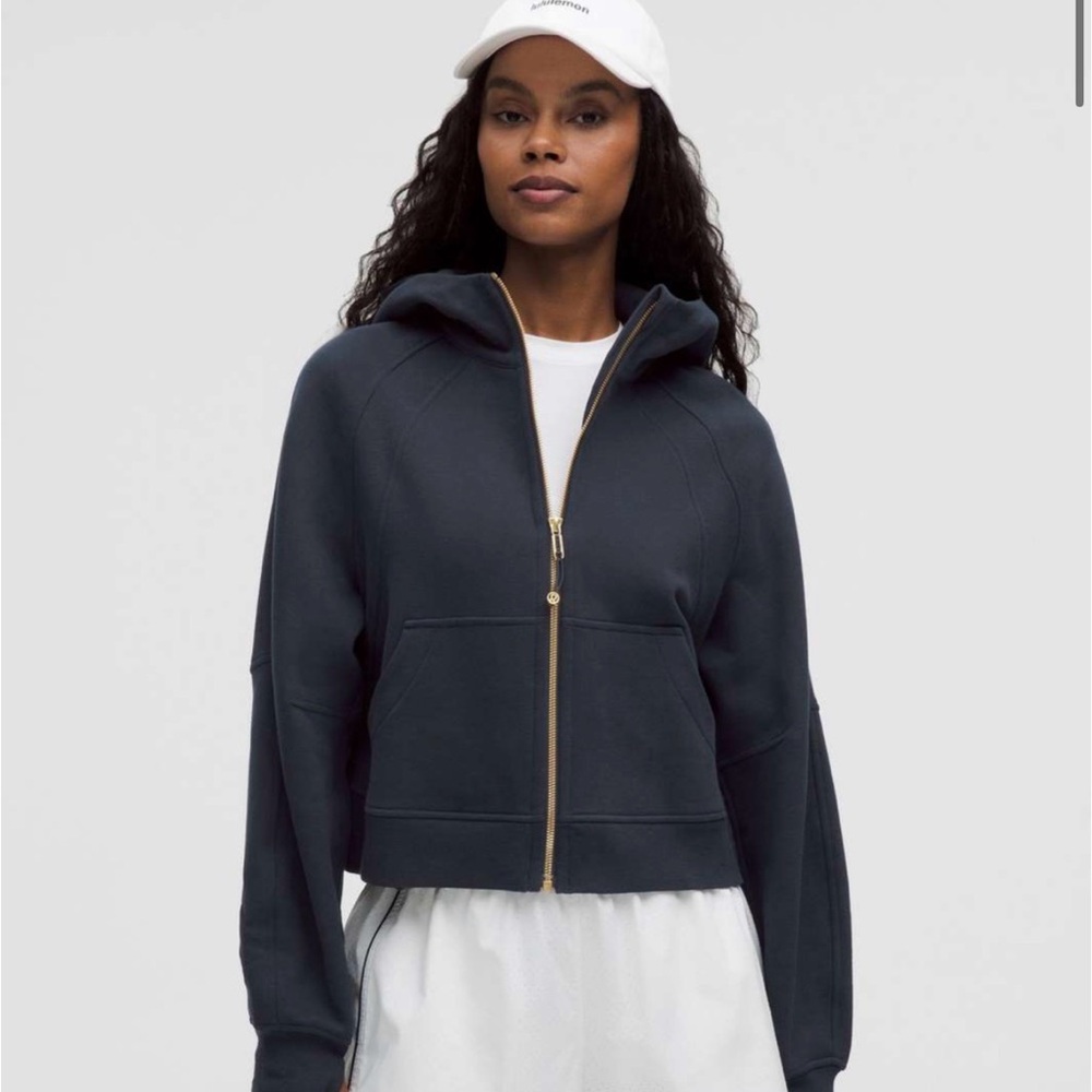 Lululemon Scuba Oversized Full-Zip Hoodie True Navy/Gold XS/S